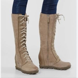 Sorel RARE Joan of Arctic II Cate Wedge Tall zip up Waterproof Boots Size 7 New
